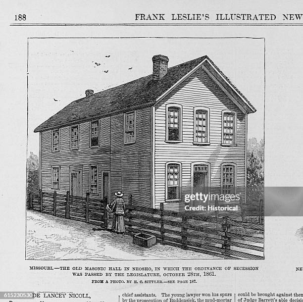 Missouri - The Old Masonic Hall in Neosho, in which the ordinance of secession was passed by the Legislature, October 28
